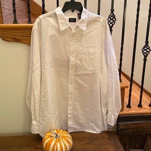 Haggar men’s white linen shirt, size XL